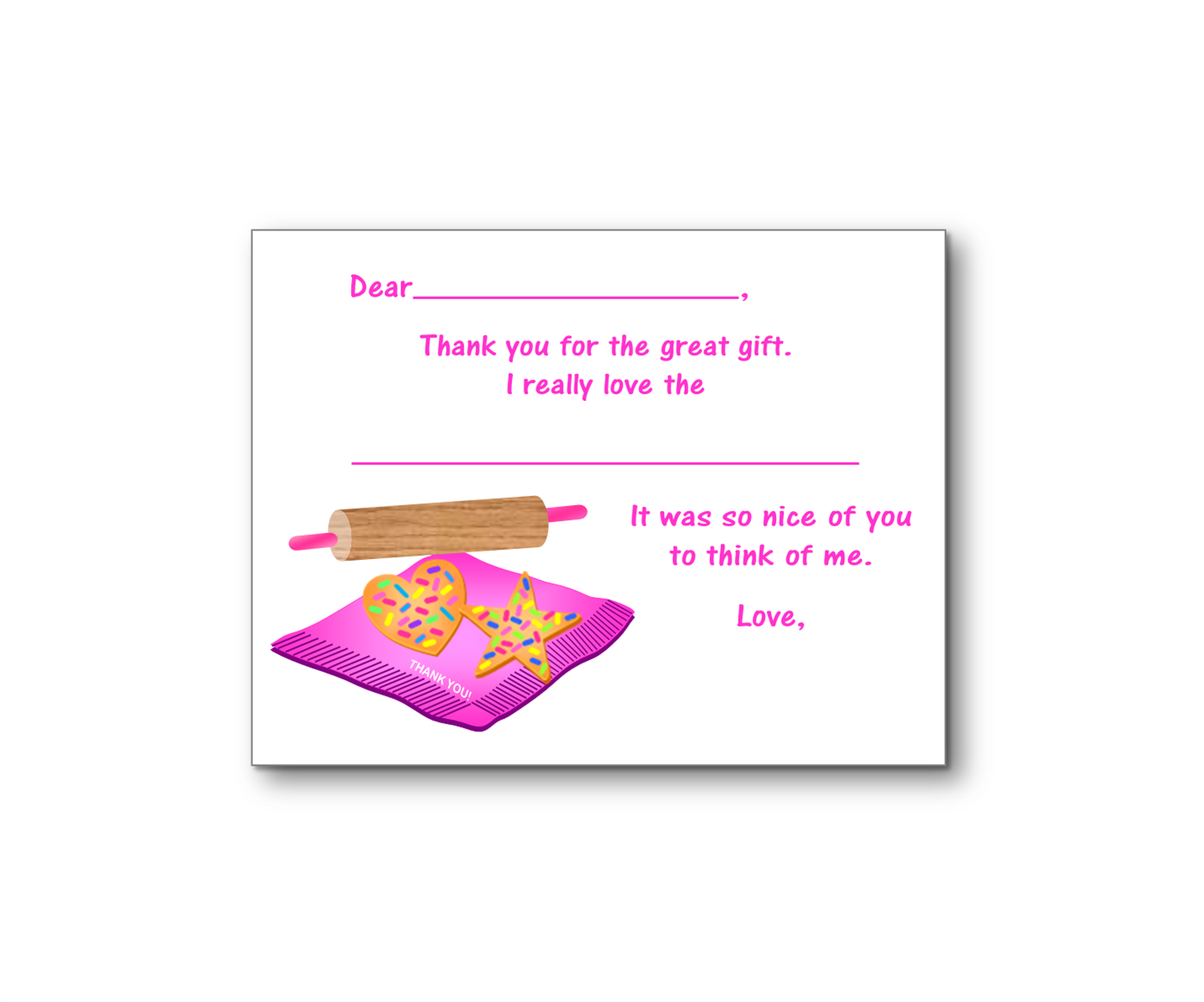 Thank you Card Just Like You You are Just Like Cookies